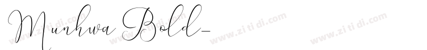 Munhwa Bold字体转换